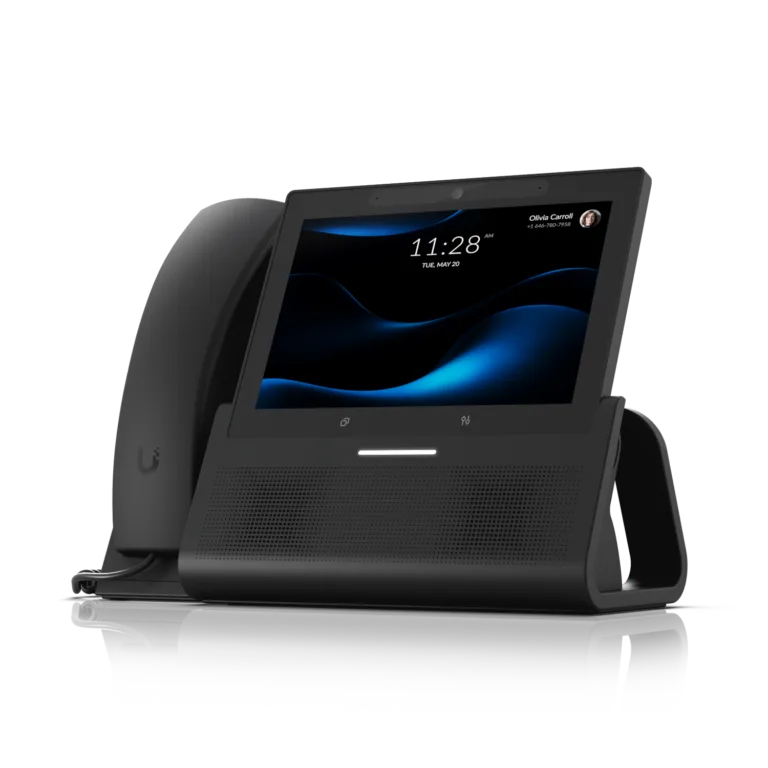 Moderner Tischtelefon mit Display